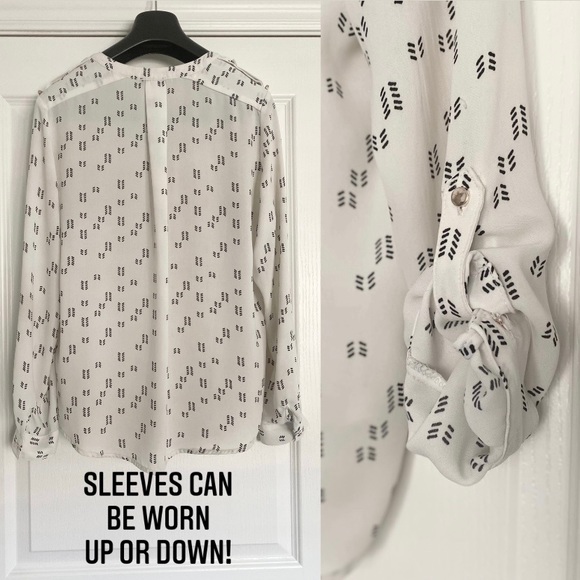 Dynamite | Classic Minimal Pattern White Blouse - Picture 3 of 7